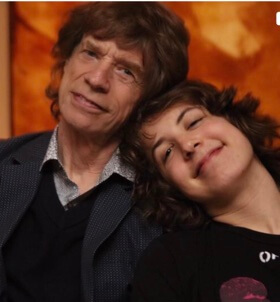 Lucas Maurice Morad Jagger with his father, Mick Jagger.